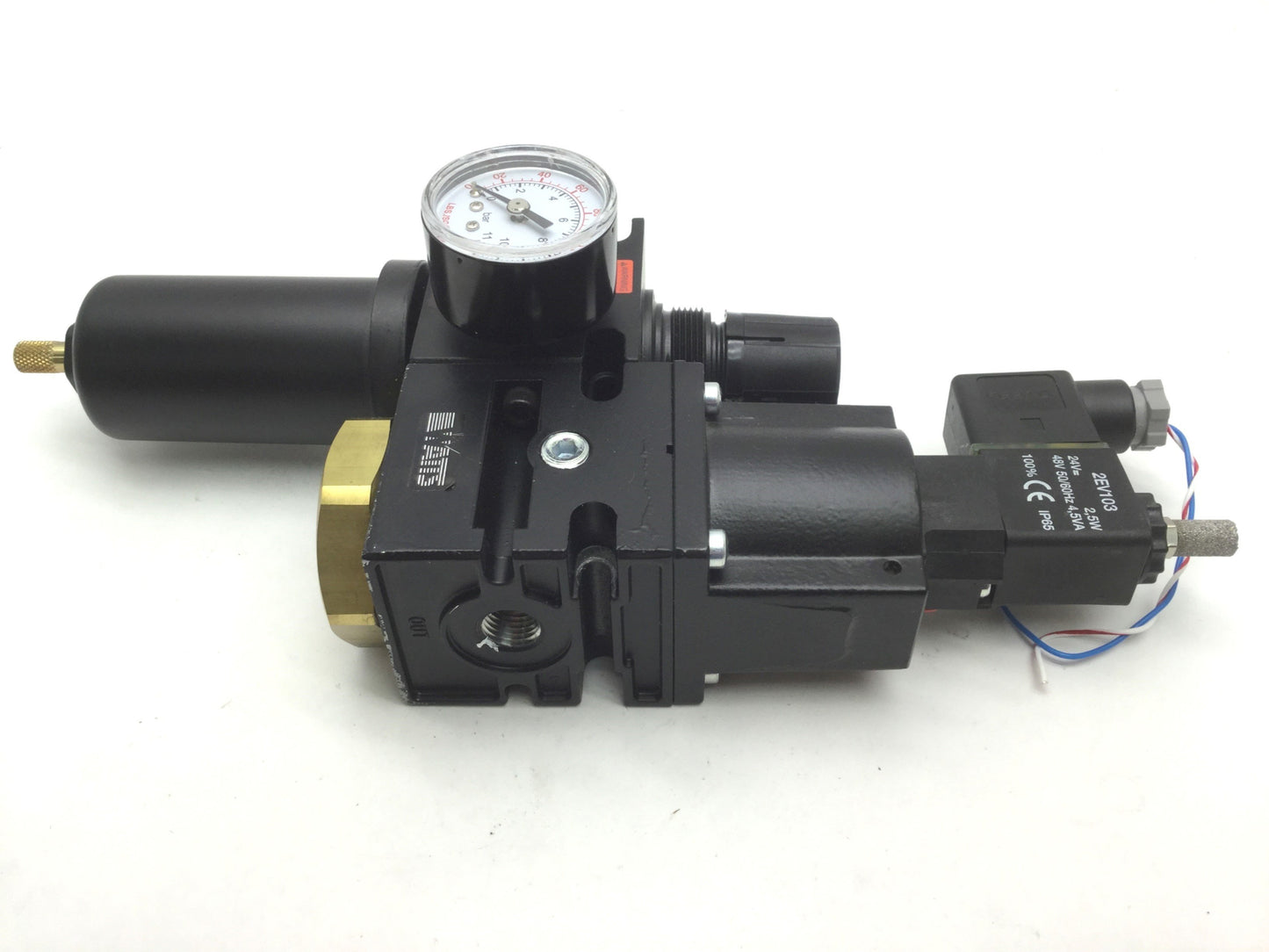Used Parker Watts SS75-02M Soft Start Valve B75-02DJCG Pneumatic Filter Regulator 1/4