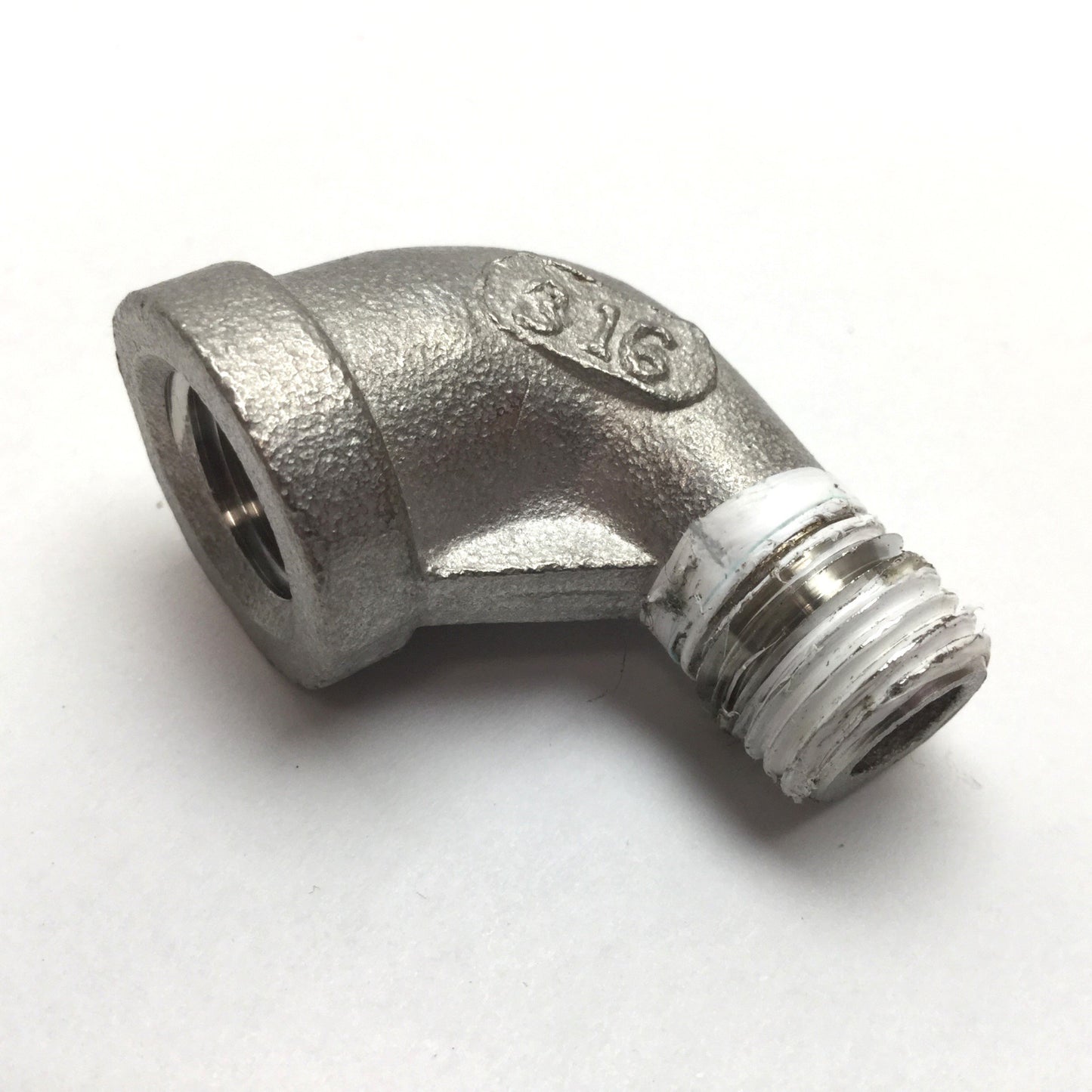 Used Lot of 19 90° Elbow Pipe Fitting, 316 Stainless Steel, 1/4" NPT Male to Female