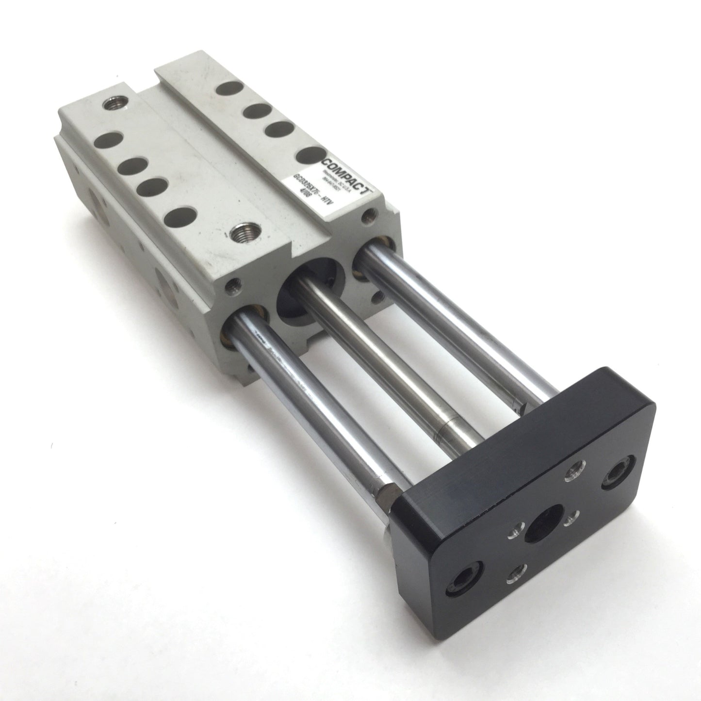 Used Compact GCD325X75-HTV Pneumatic Guided Cylinder, Bore: 1", Stroke: 3", Ports 1/8