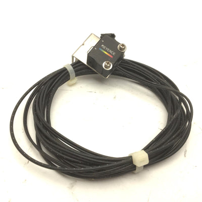 Used Keyence CZ-H37S Fiber Optic Sensor Head, Reflective RGB LED Digital 11-20mm