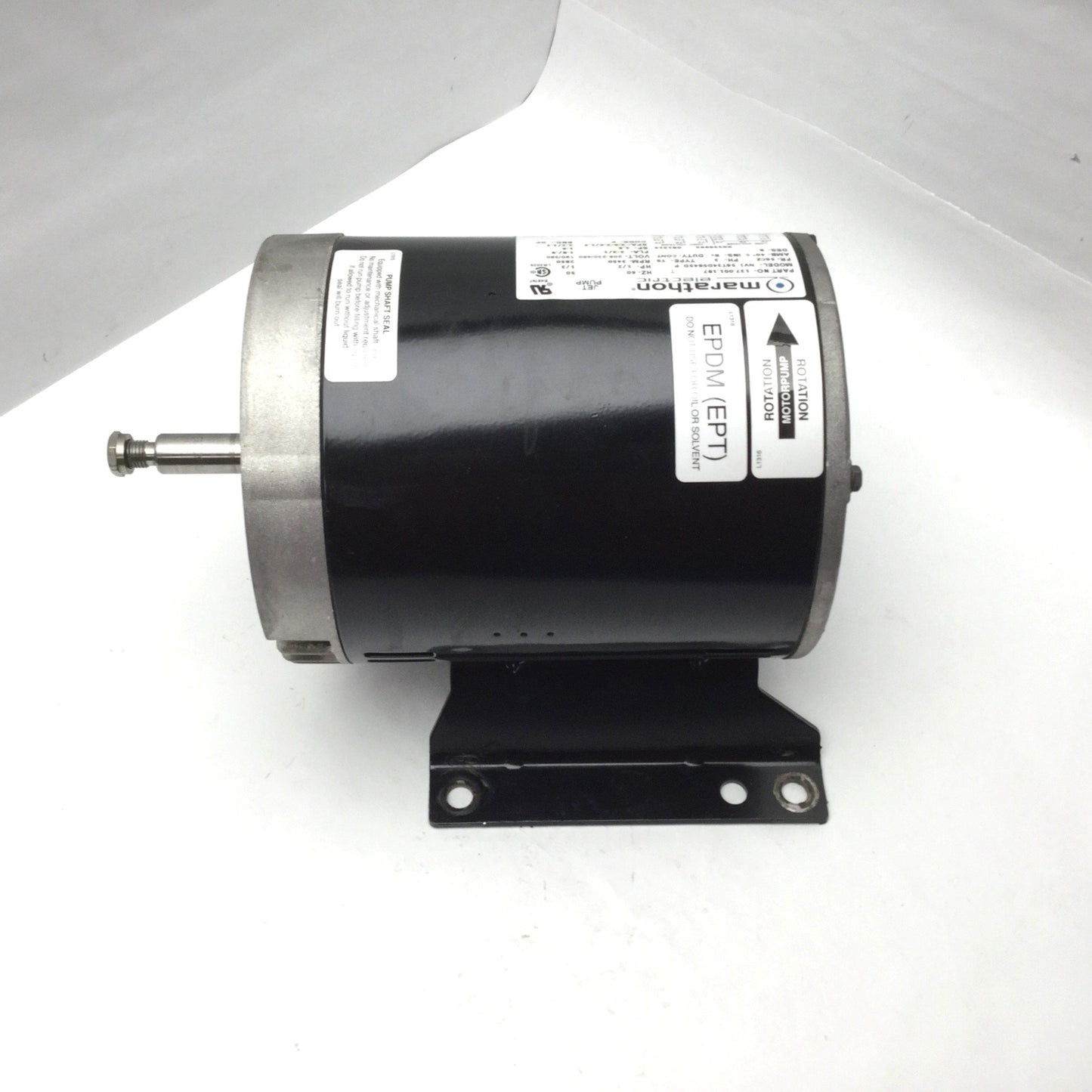 Used Marathon 137.001.187 0.5HP Jet Pump Motor 208-460V 3-Phase 3450rpm J56 Frame ODP