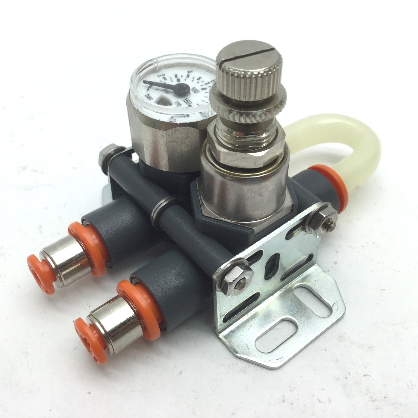 Used Metal Work 9067024 & 9061324 In Line Pressure Regulator and Gauge, 5/16" (8mm)