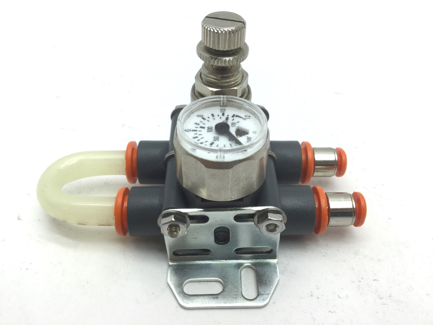 Used Metal Work 9067024 & 9061324 In Line Pressure Regulator and Gauge, 5/16" (8mm)