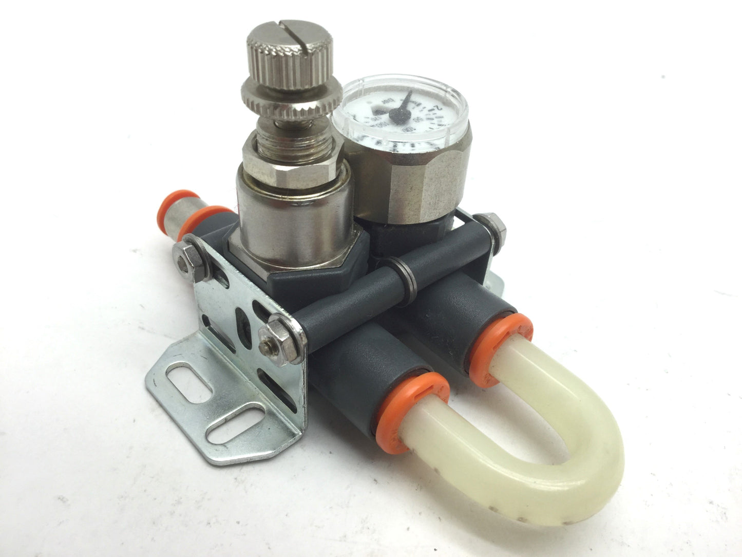 Used Metal Work 9067024 & 9061324 In Line Pressure Regulator and Gauge, 5/16" (8mm)