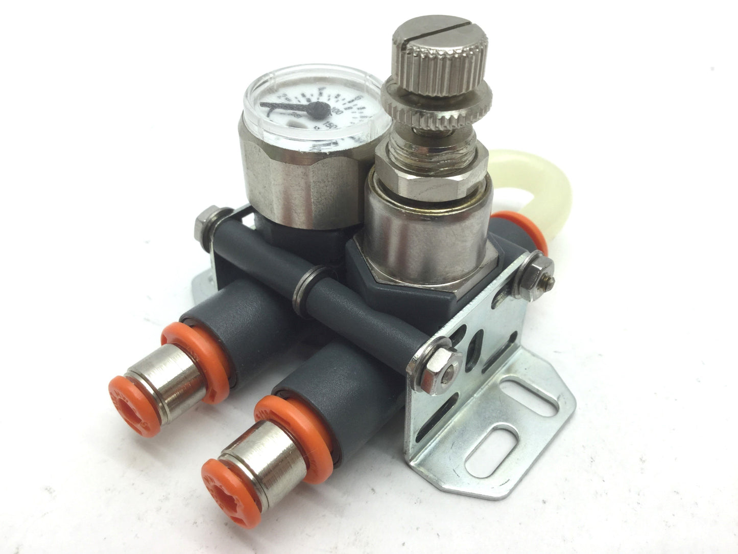Used Metal Work 9067024 & 9061324 In Line Pressure Regulator and Gauge, 5/16" (8mm)