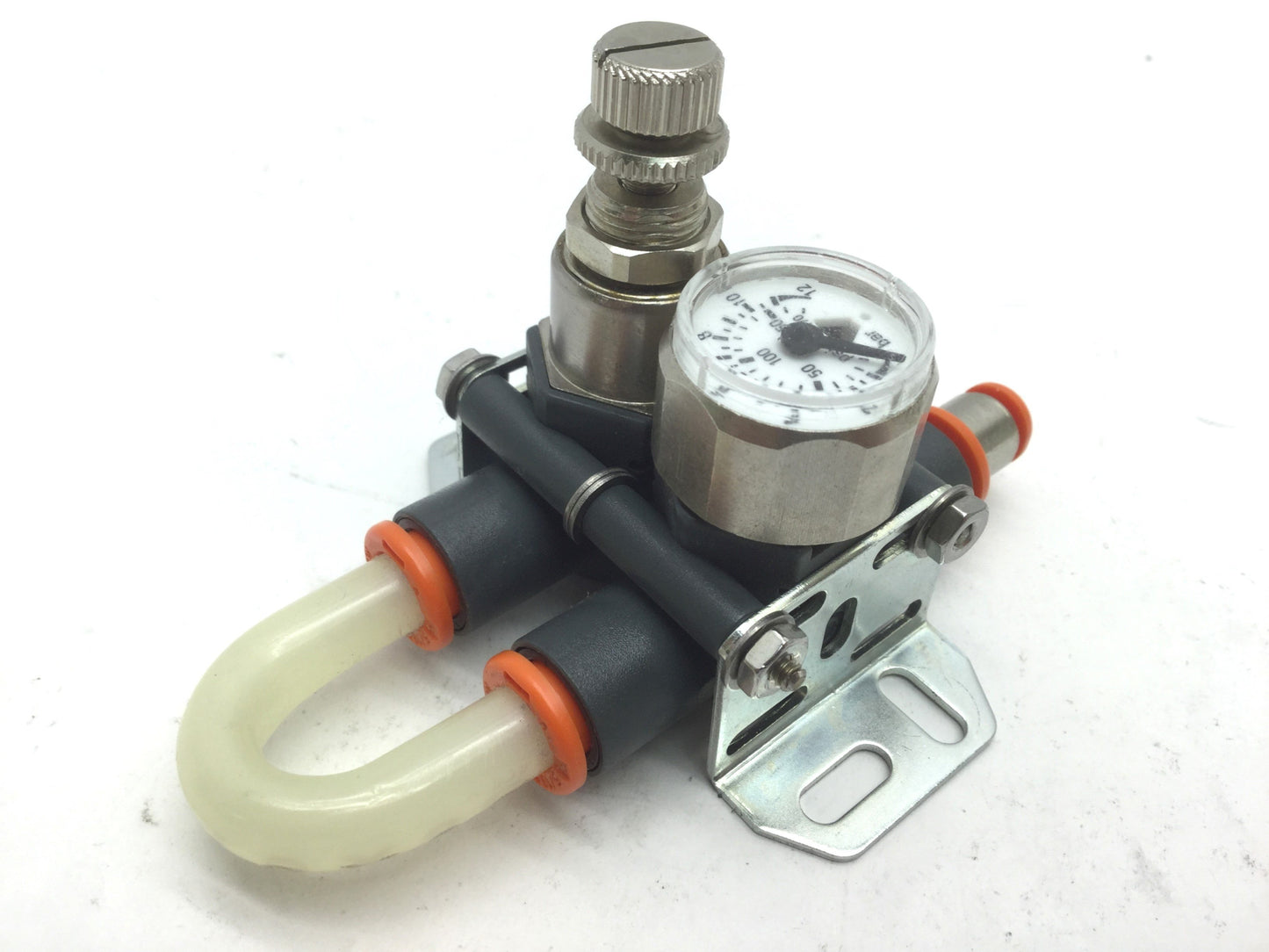 Used Metal Work 9067024 & 9061324 In Line Pressure Regulator and Gauge, 5/16" (8mm)