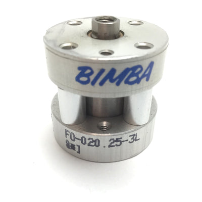 Used Bimba FO-020.25-3L Flat-1 Pneumatic Cylinder, Bore: 0.5625", Stroke: 0.25"