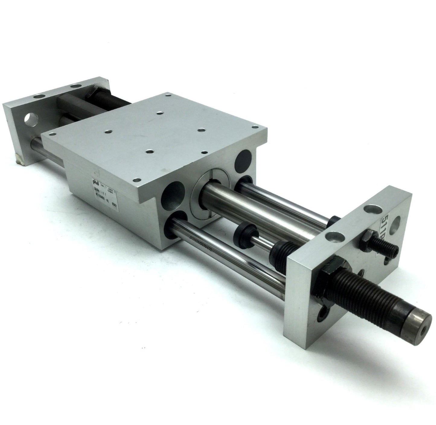 Used Phd CBU041X7 Rodless Cylinder Linear Slide Table, Shafts: 1/2", Stroke: 7"