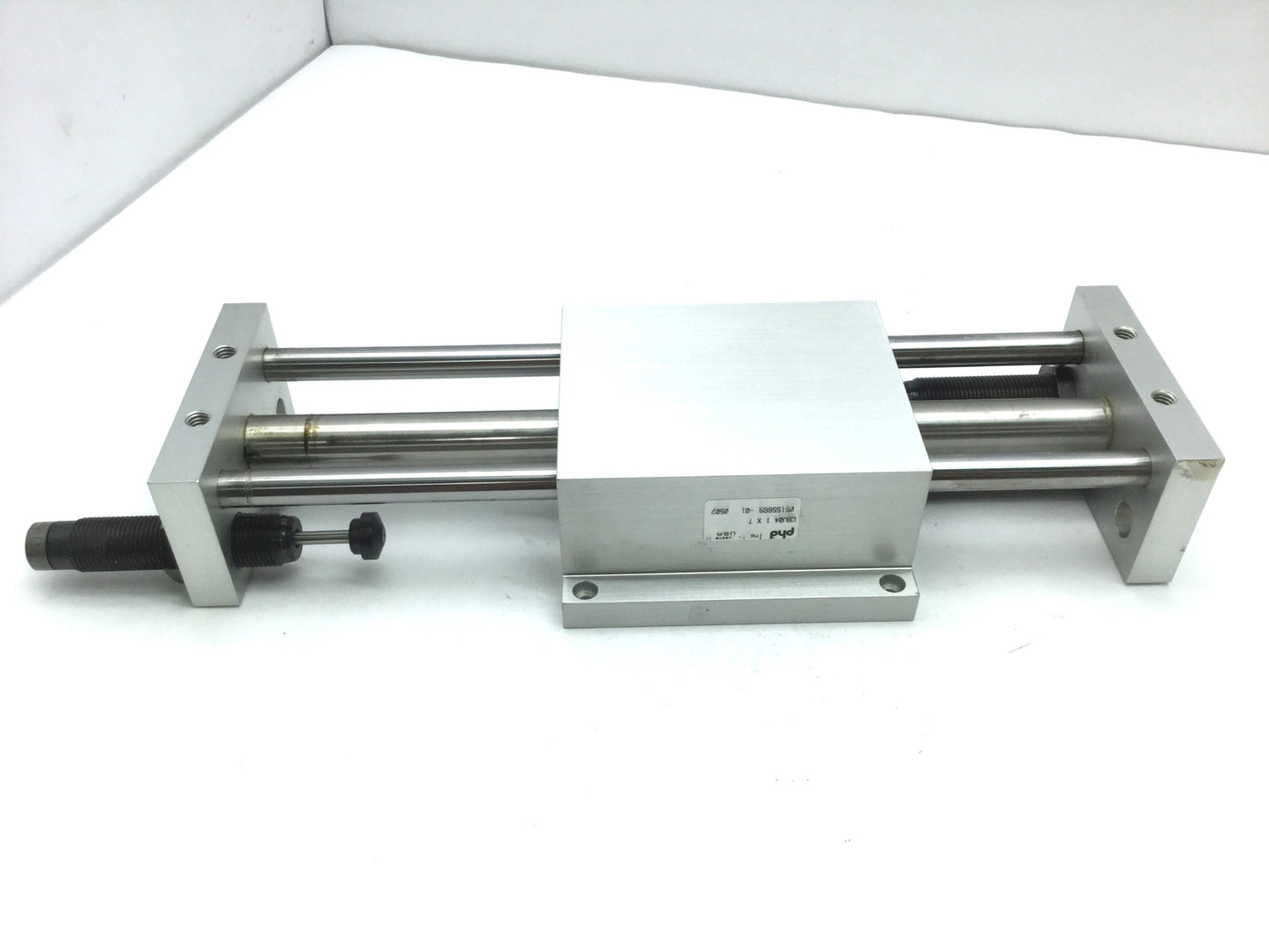 Used Phd CBU041X7 Rodless Cylinder Linear Slide Table, Shafts: 1/2", Stroke: 7"