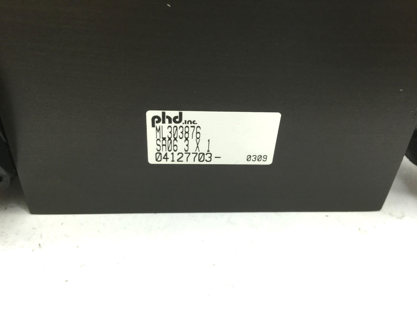 Used Phd SA063X1 Pneumatic Slide Cylinder Bore: 1.25" Stroke: 1" Ports: 1/8" NPT