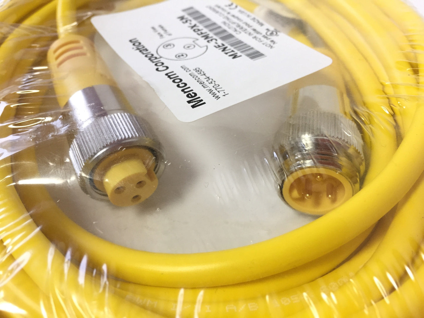 New Mencom Corporation MINE-3MFPX-5M Male Female Cable Cordset Length 5M, 3-Pole