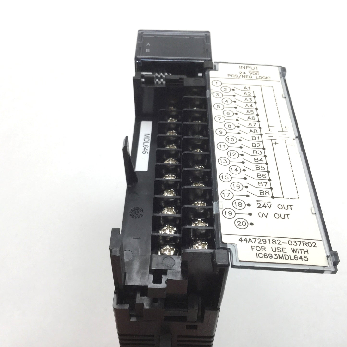 Used GE Fanuc IC693MDL645G PLC Input Module, 24VDC 16-Point POS/NEG 7.5mA Per Point