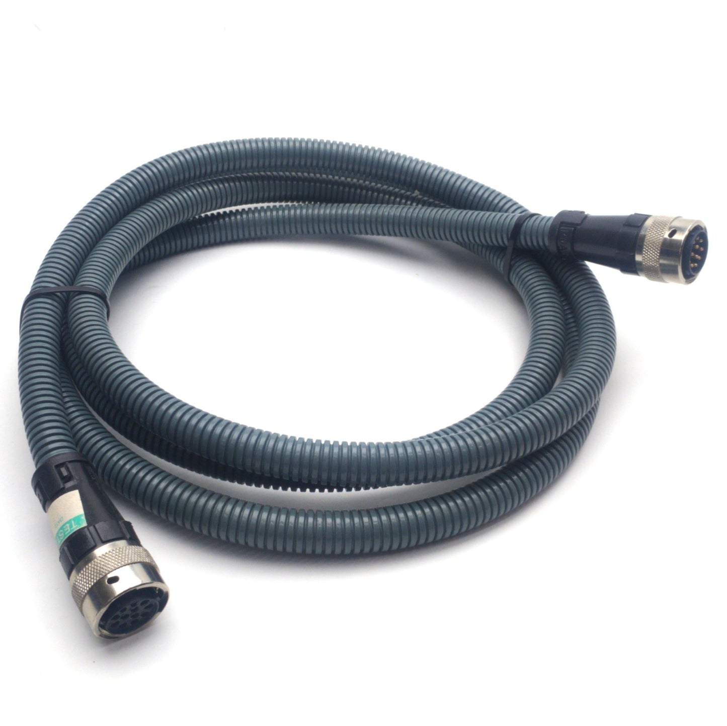 Used GSI Lumonics JK Laser Controller Cable, 12-Pin Round Male to Female, 8' Long