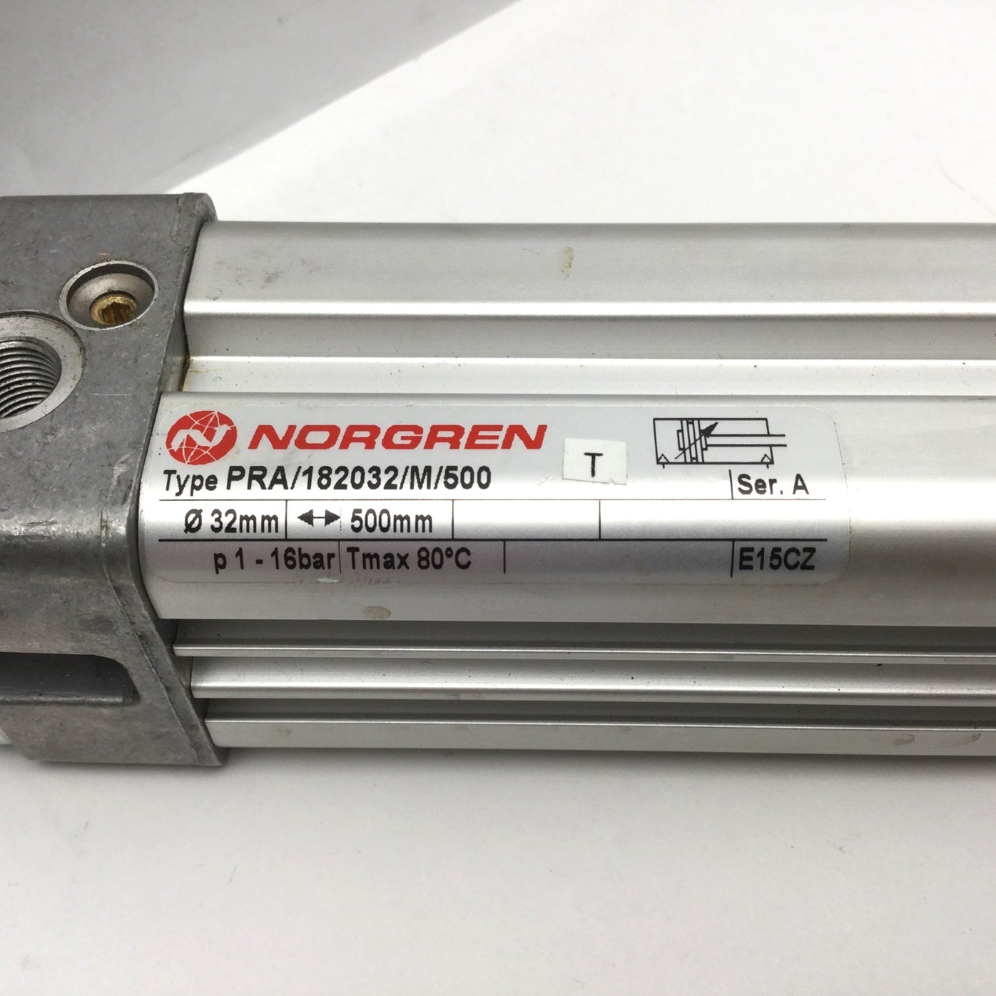 Used Norgren PRA/182032/M/500 Double Acting Cylinder, 32mm Bore, 500mm Stroke 1-16bar