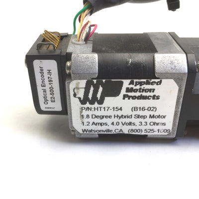 Used Applied Motion 17PL0100 Planetary Gearhead HT17-154 Motor E2-500-197-IH Encoder