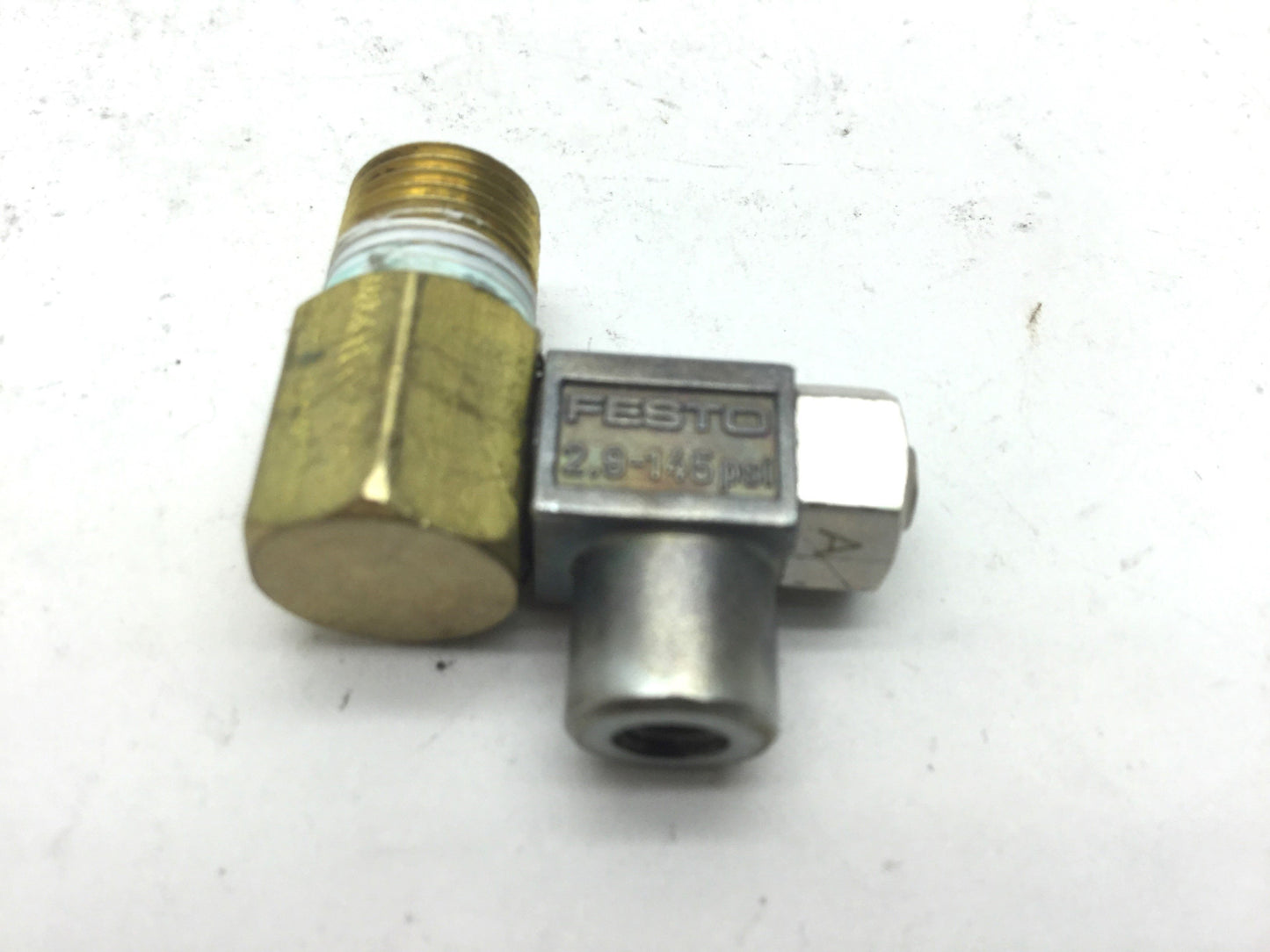 Used Lot of 11 Festo Meter Out Flow Control Valves, 1/8" NPT to 10-32UNF