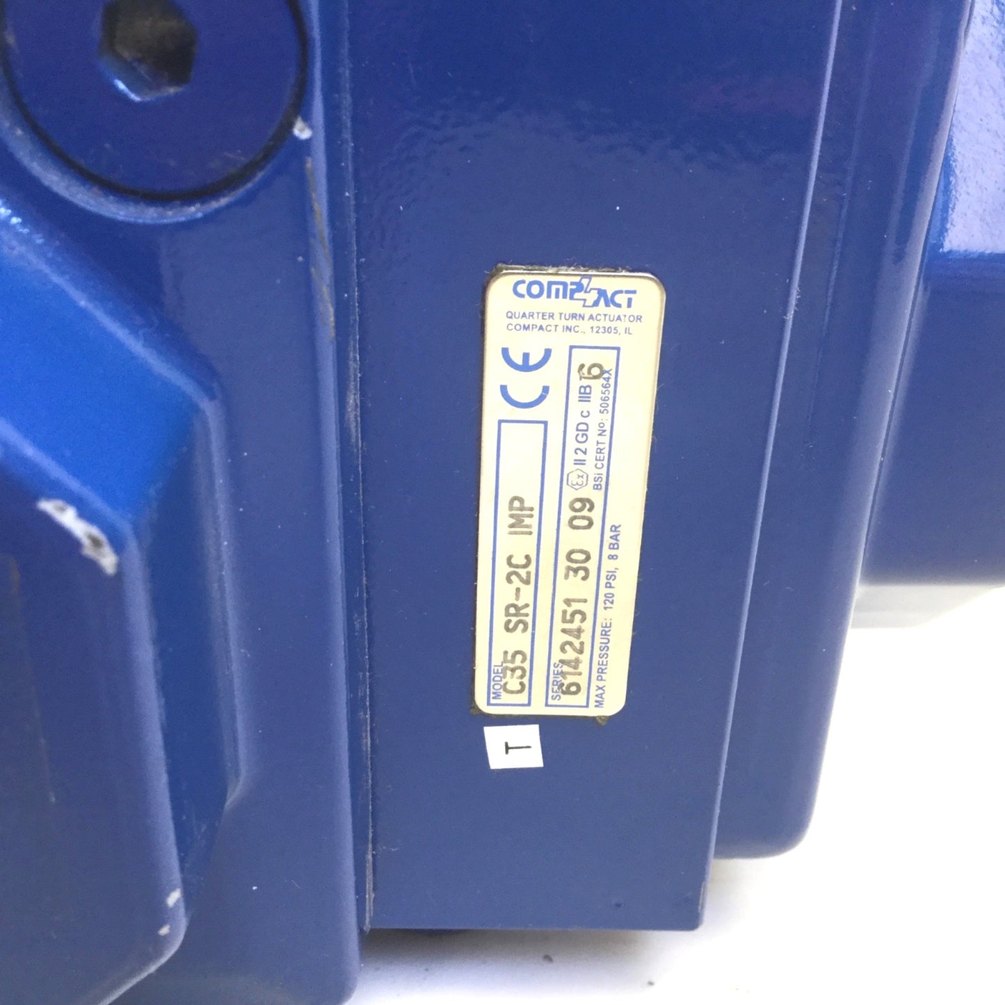 Used Compact C35 SR-2C IMP Pneumatic Actuator, Max Pressure: 120PSI/8 Bar, Size: C35