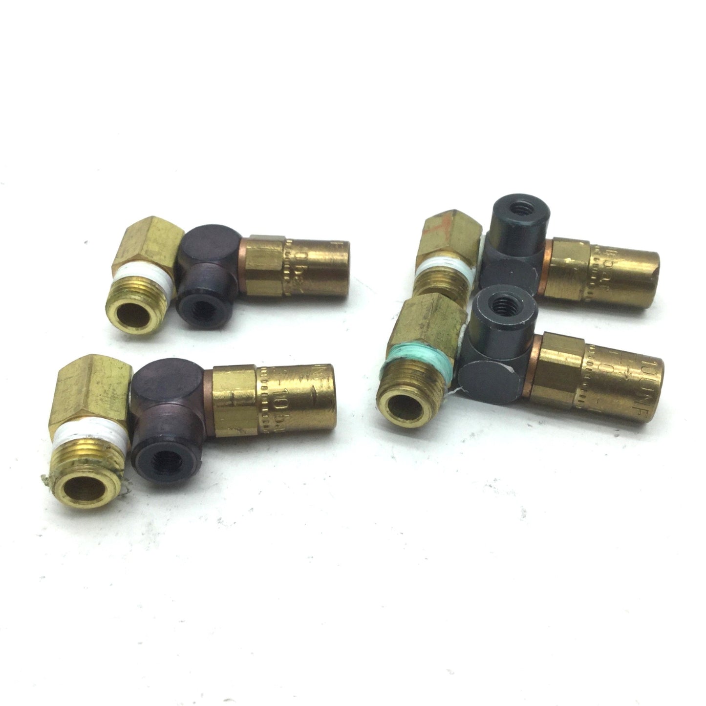 Used 4 x Festo GRL-10UNF Meter Out Flow Control Valve 3-10Bar 1/8" NPT to 10-32UNF