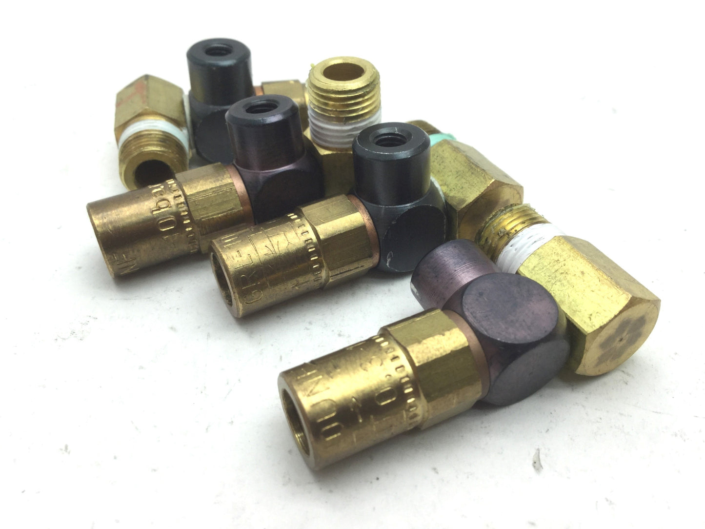 Used 4 x Festo GRL-10UNF Meter Out Flow Control Valve 3-10Bar 1/8" NPT to 10-32UNF