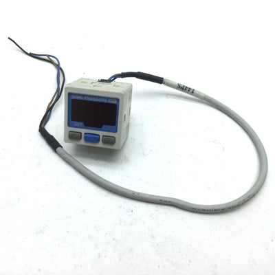 Used SMC ZSE30-T1-25 Vacuum Pressure Switch, Pressure: -101~101kPa NPN 80mA, 12-24VDC