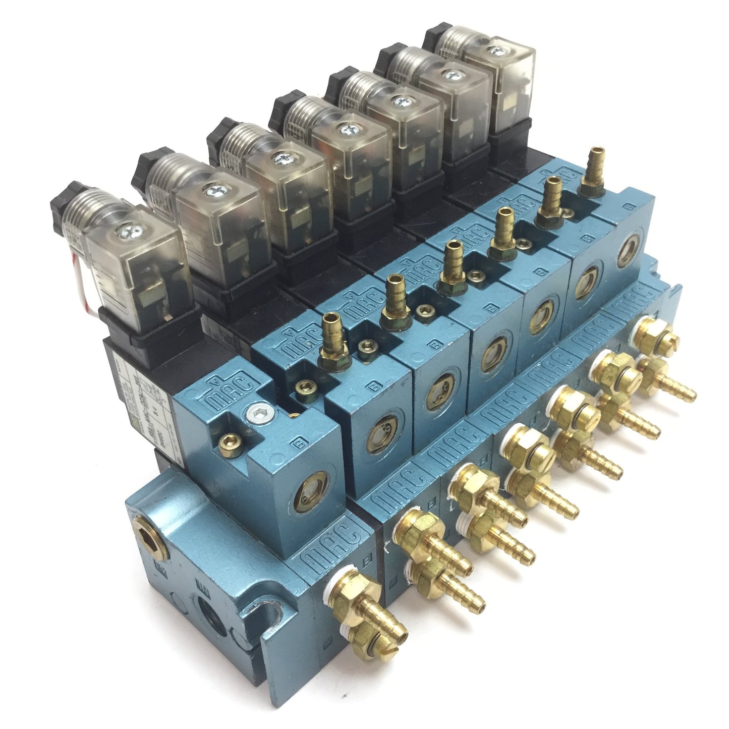 Used Lot of 1 MAC 45A-MAC-DDAJ-2KE & 6 45A-MAJ-DDAJ-2KE Solenoid Valve, *Missing Knob