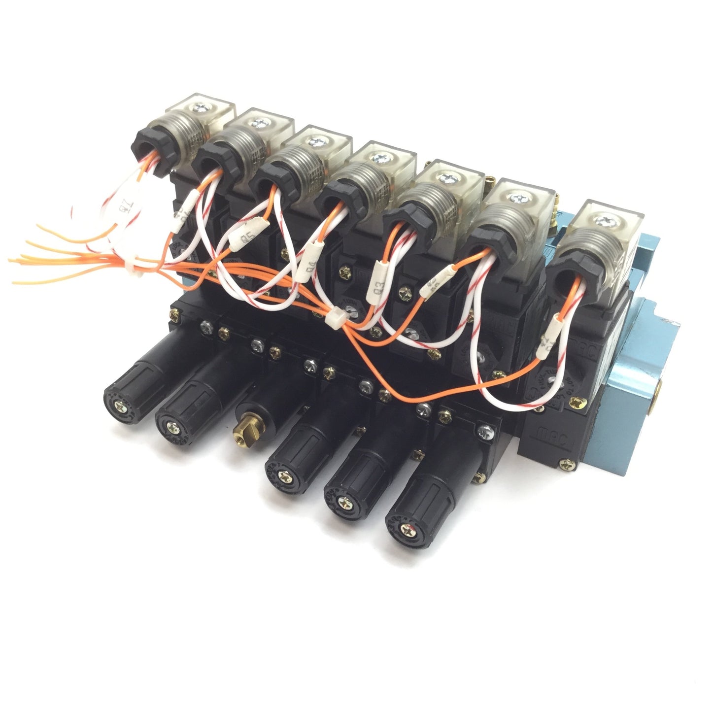 Used Lot of 1 MAC 45A-MAC-DDAJ-2KE & 6 45A-MAJ-DDAJ-2KE Solenoid Valve, *Missing Knob