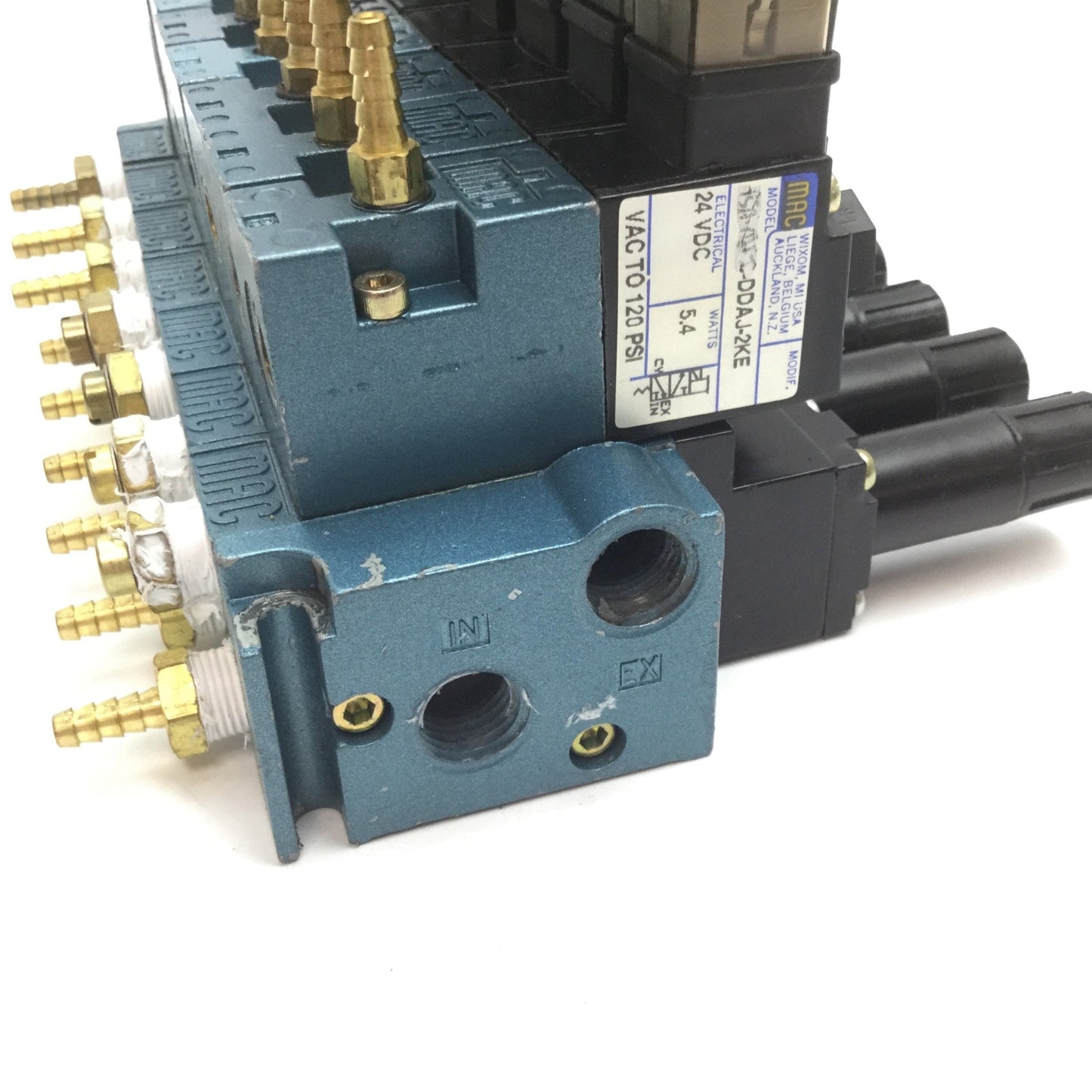 Used Lot of 1 MAC 45A-MAC-DDAJ-2KE & 6 45A-MAJ-DDAJ-2KE Solenoid Valve, 24VDC