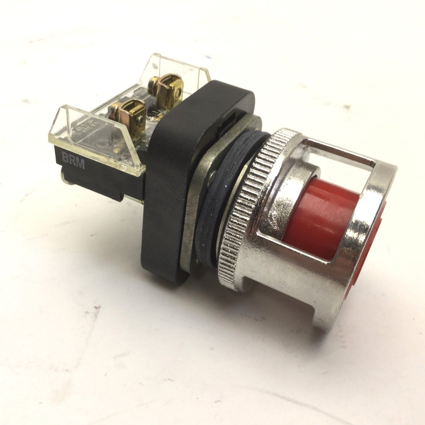 Used Allen Bradley 800T-FXT Push Button Switch & 800T-XD4 Contact With Button Guard