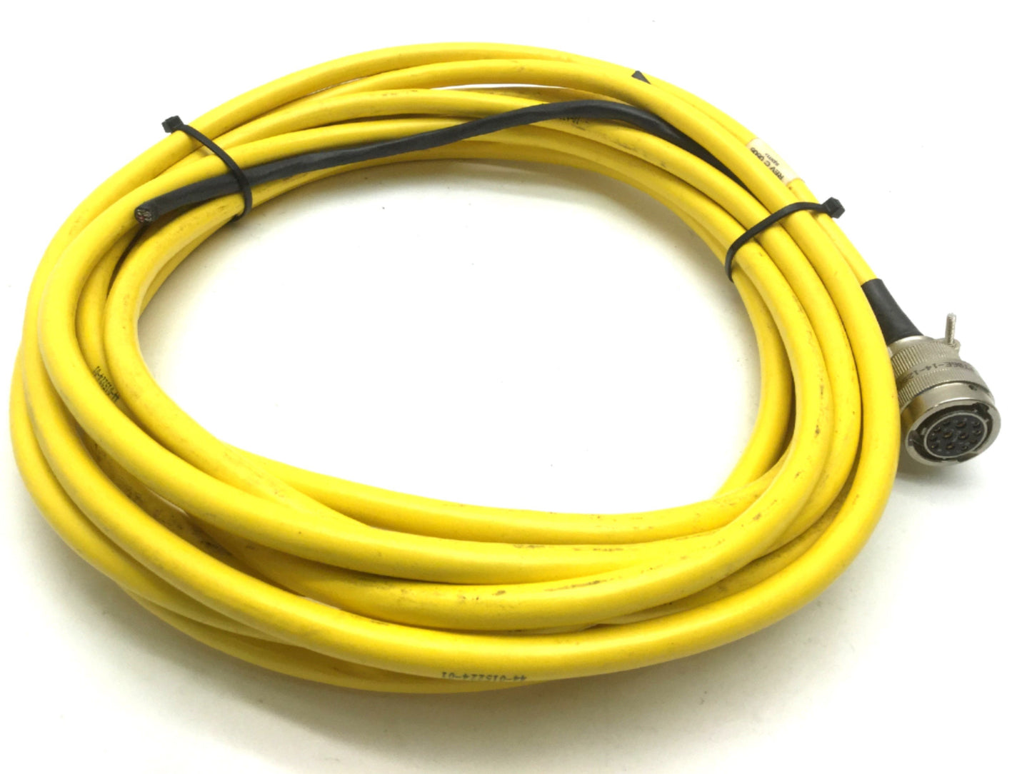 Used Parker 71-015017-22 Motor Power & Hall Effect Cable, MS Round 12-Pin, 22' Long