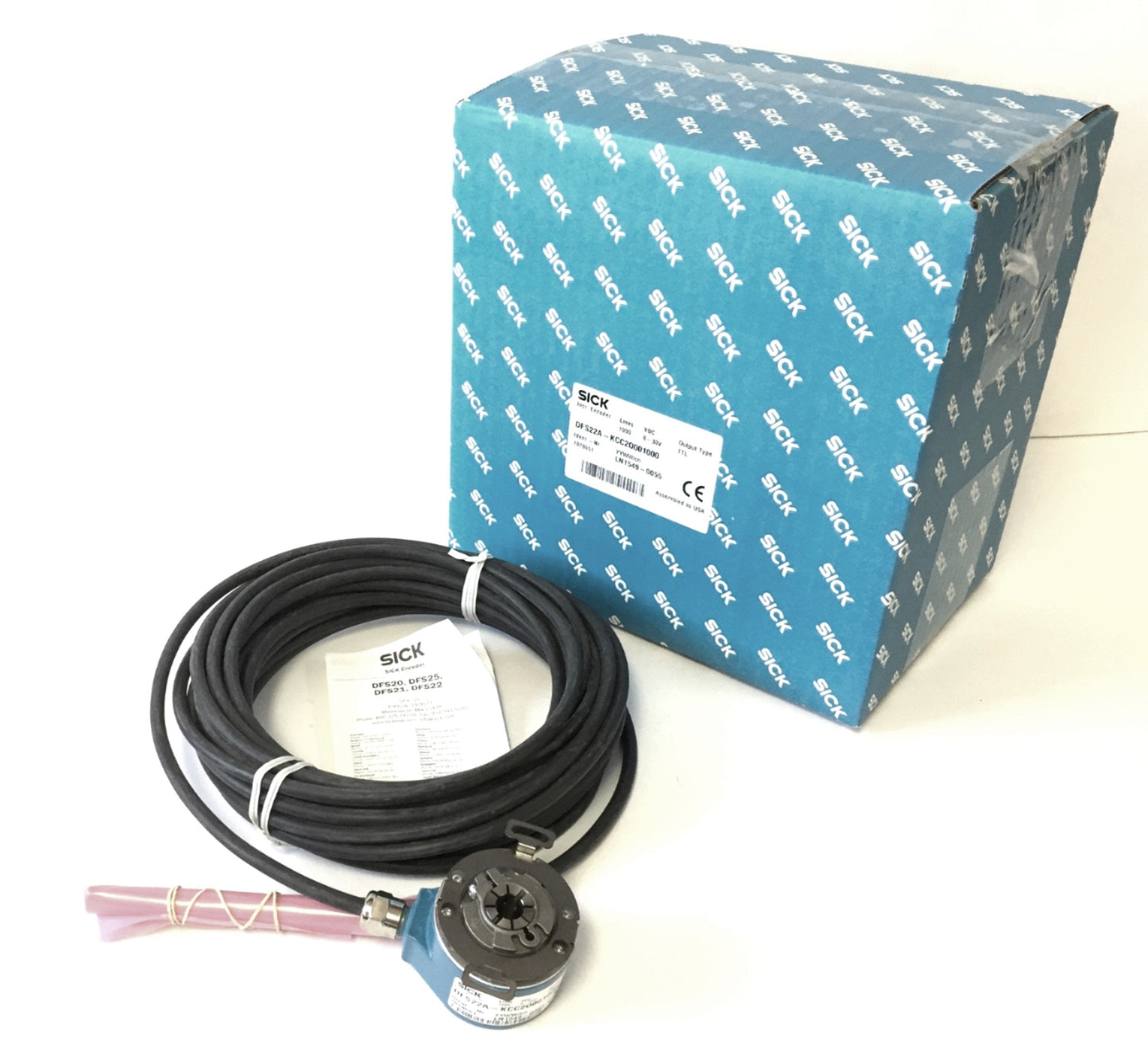 New Other Sick DFS22A-KCC2O001000 Incremental Encoder, 1000 PPR, 3/8" Shaft Dia, 8-30VDC