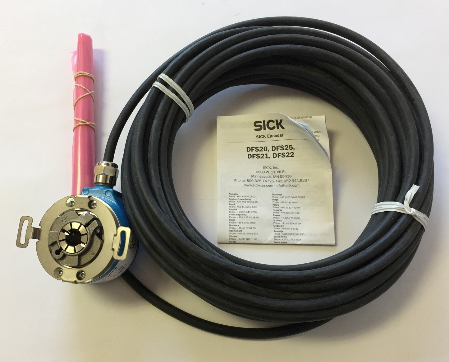 New Other Sick DFS22A-KCC2O001000 Incremental Encoder, 1000 PPR, 3/8" Shaft Dia, 8-30VDC