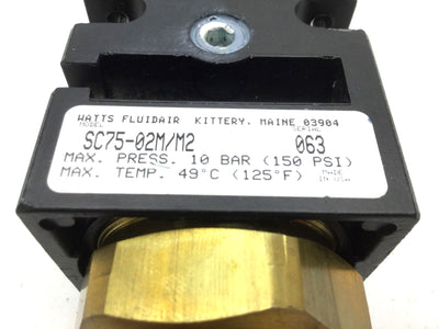 Used Watts SC75-02M/M2 Soft Start Valve Pressure 150 Psi Ports 1/4" NPT 24VDC/48VAC
