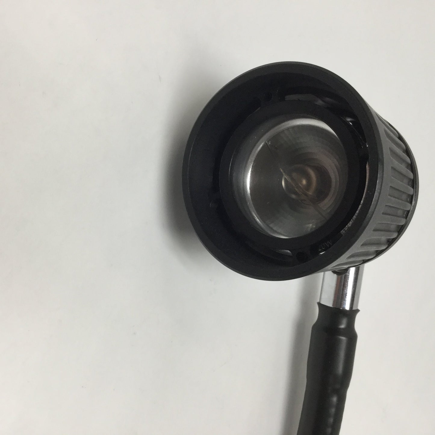 Used Sunnex Halogen Lamp Light 12VDC 20W 15" Gooseneck Flexible Arm, Thread Mount