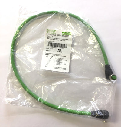New Murr Elektronik 7000-46061-8020060 Cable Cordset M12 Male, M12 Female 90°, 0.6m