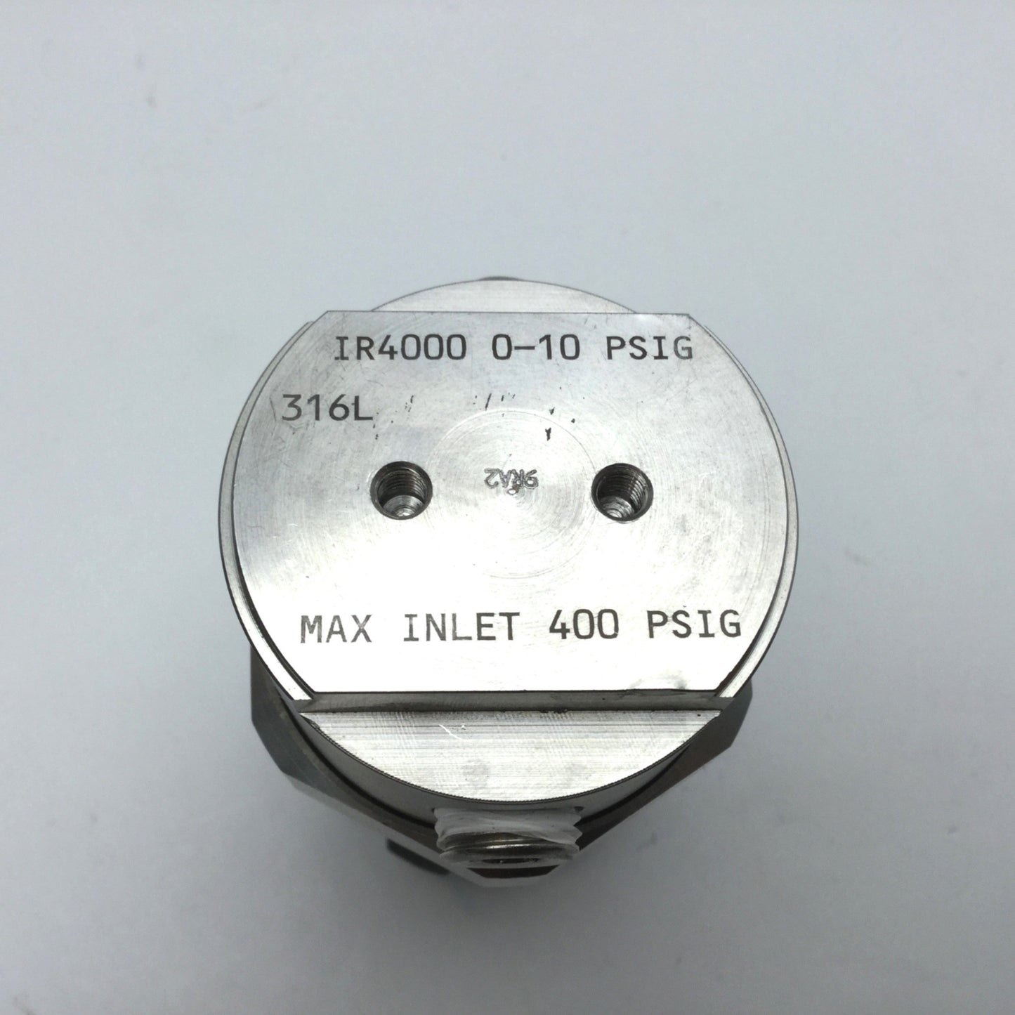 Used Parker IR4000SK3PX4B Veriflo 316L SS Pressure Regulator Range: 0-10psig, 400psig
