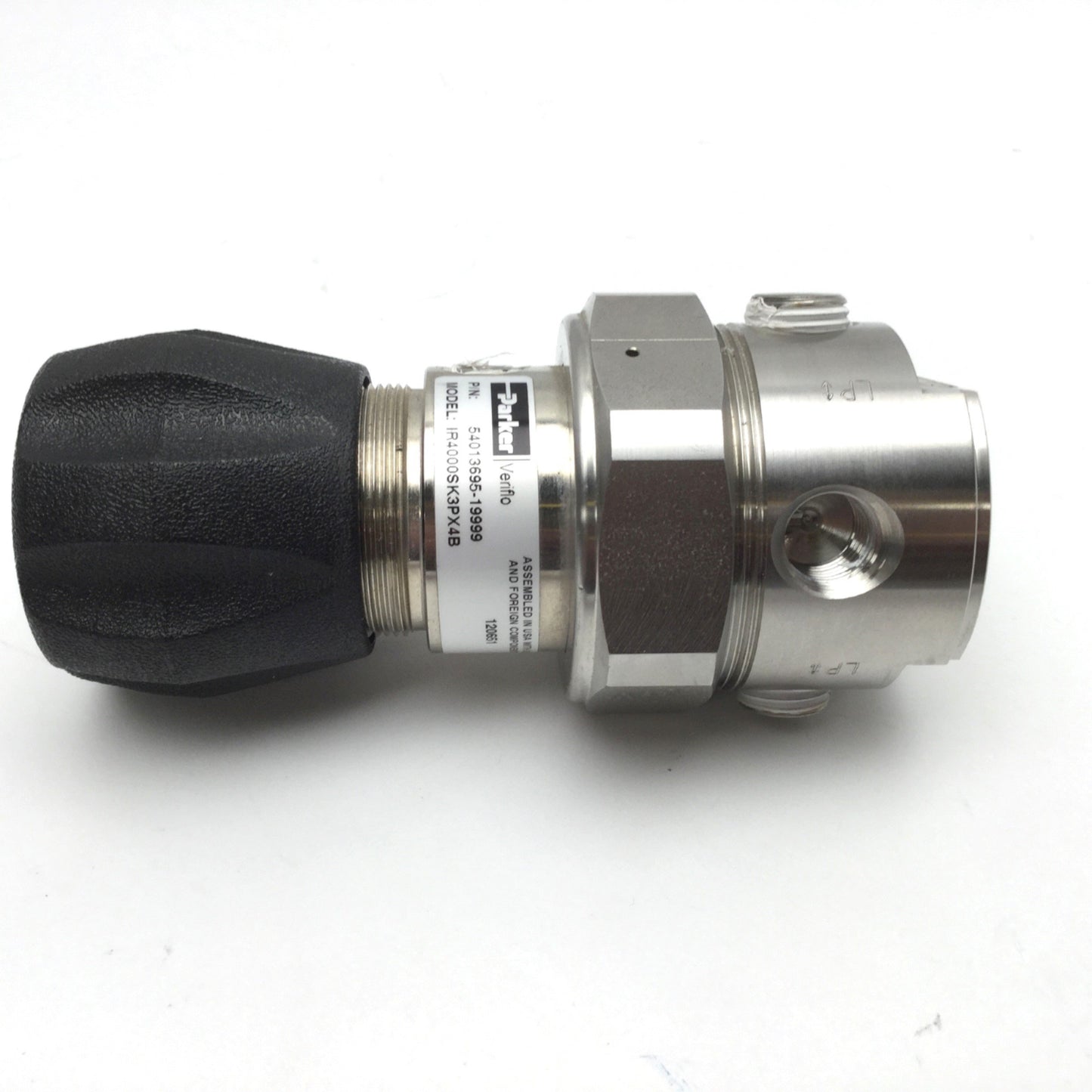 Used Parker IR4000SK3PX4B Veriflo 316L SS Pressure Regulator Range: 0-10psig, 400psig