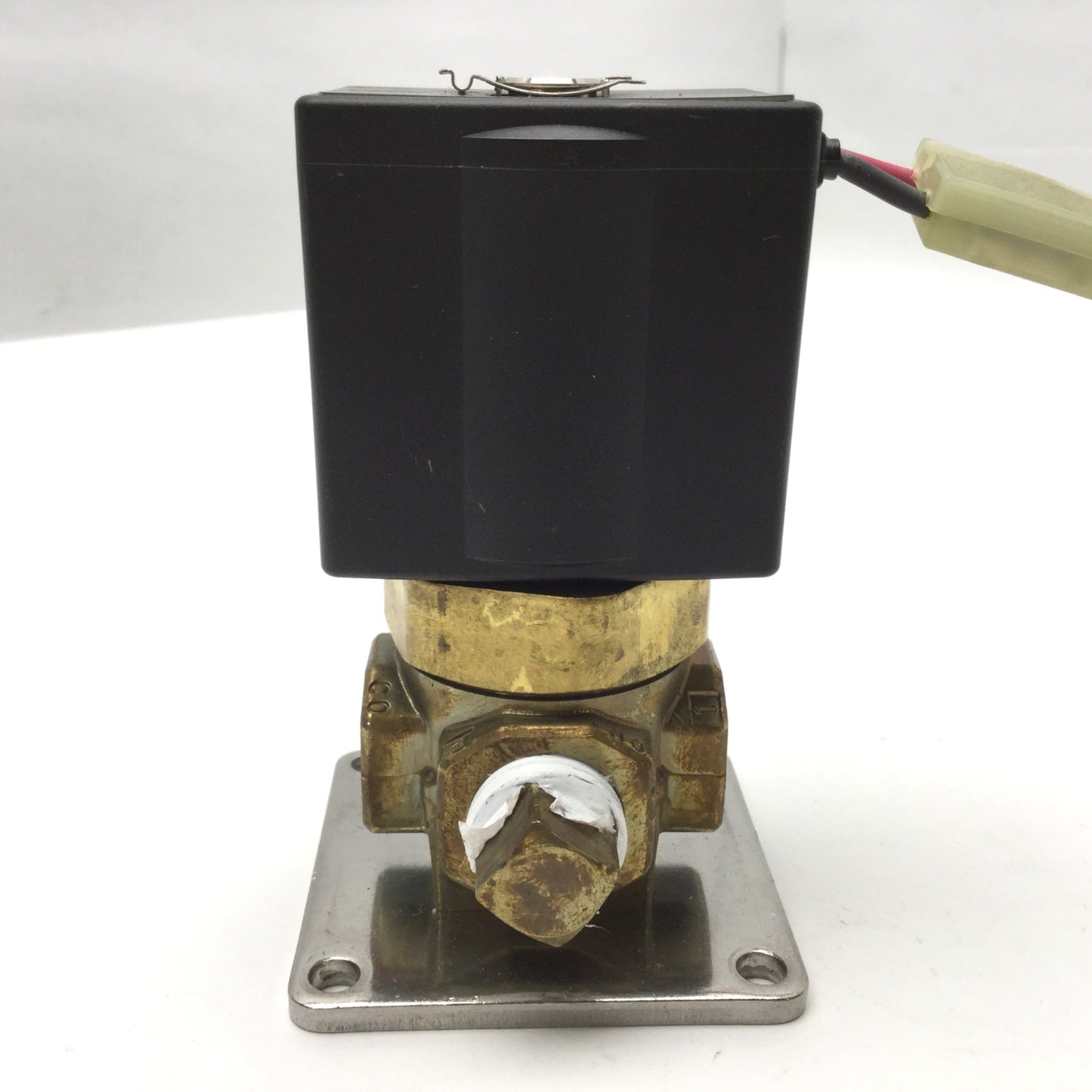 Used SMC VX3344-03T-5GS1-B 3-Way Media Solenoid Valve 3/8" NPT 24VDC Coil, Air/Water