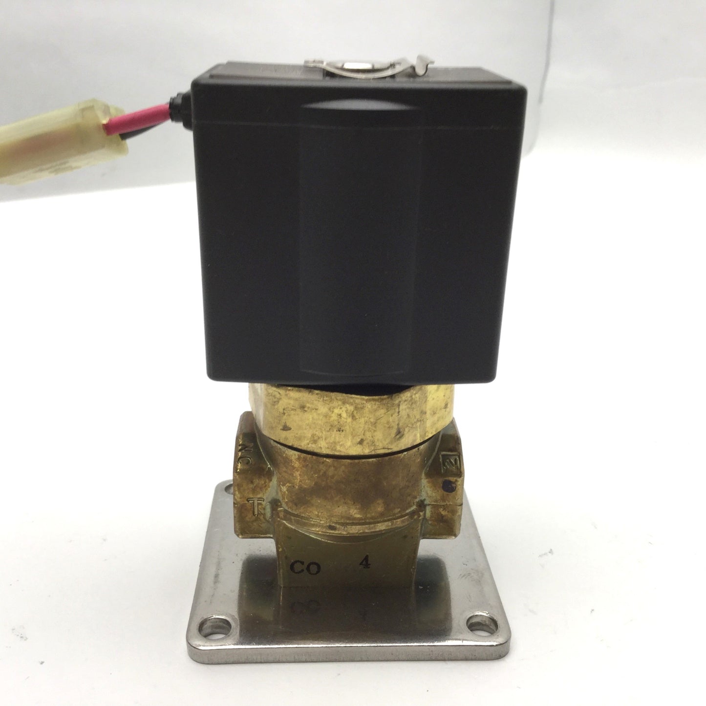Used SMC VX3344-03T-5GS1-B 3-Way Media Solenoid Valve 3/8" NPT 24VDC Coil, Air/Water