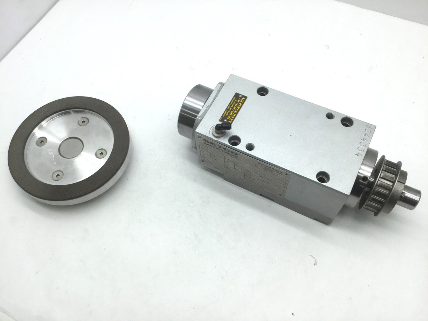 Used Setco B035B2-36N Sentry Belt Driven Spindle Block, Boring, Duplex 3600RPM