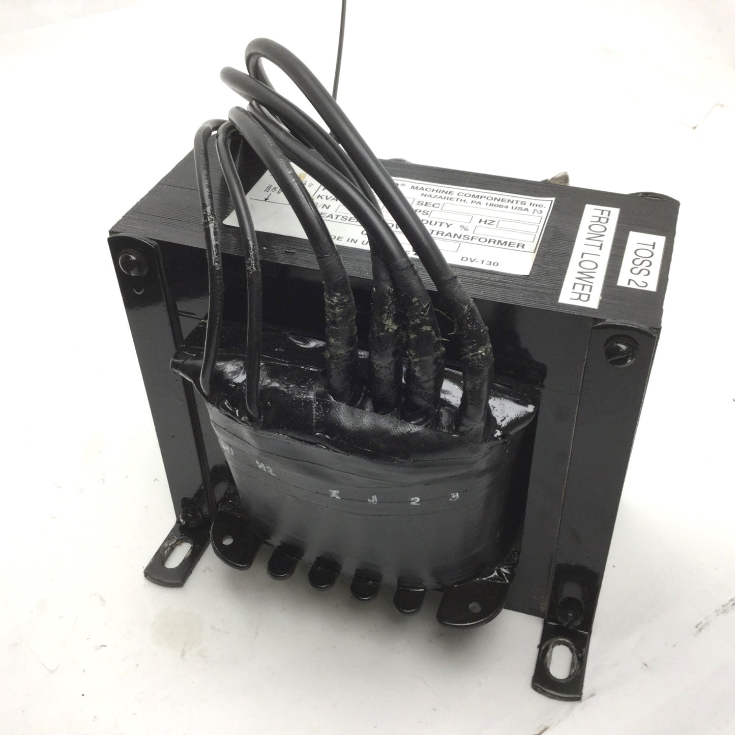 Used TOSS DV-130 Power Transformer, PRI: 220, SEC: 50/60/70, 50/60Hz, 4.4 KVA, 88 Amp