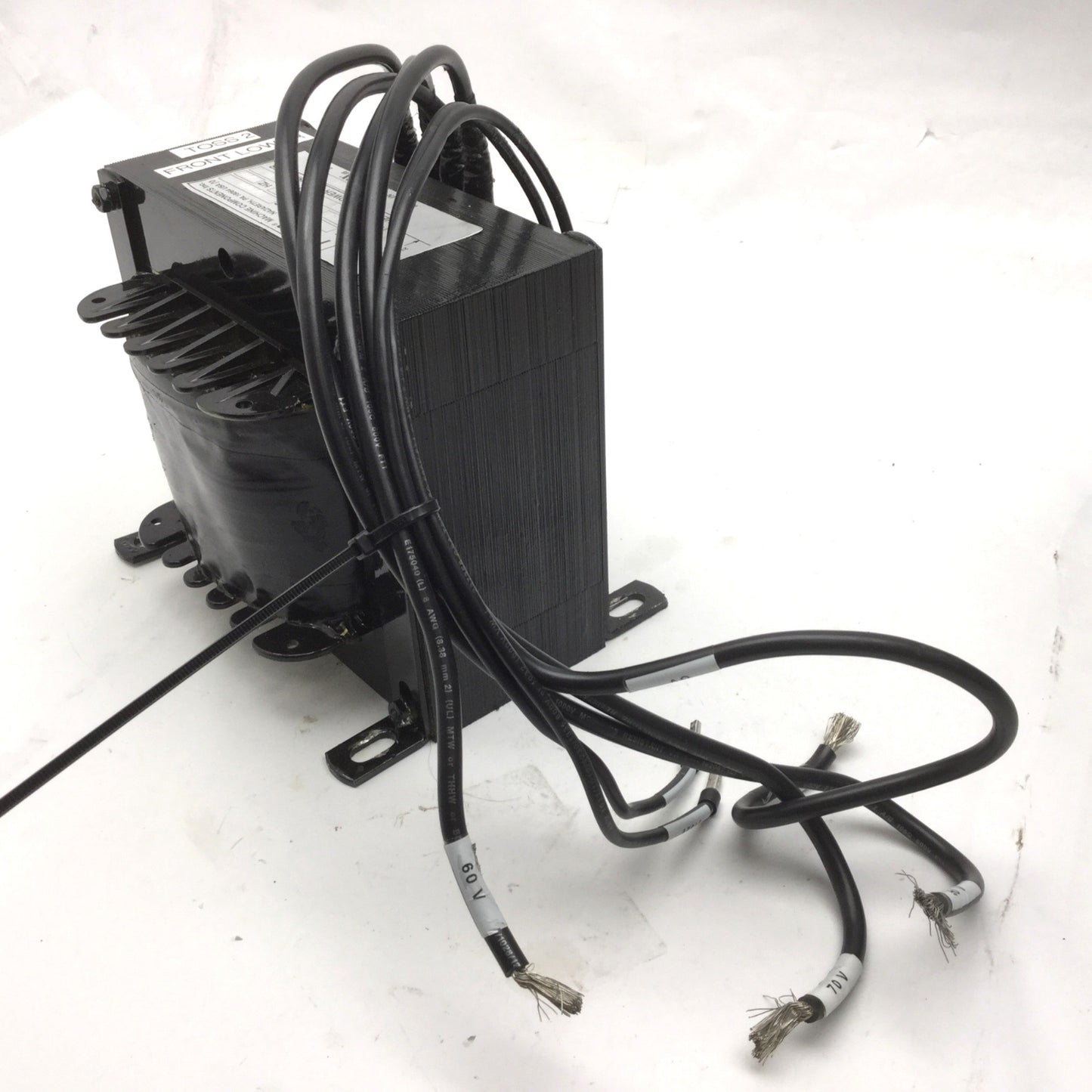 Used TOSS DV-130 Power Transformer, PRI: 220, SEC: 50/60/70, 50/60Hz, 4.4 KVA, 88 Amp
