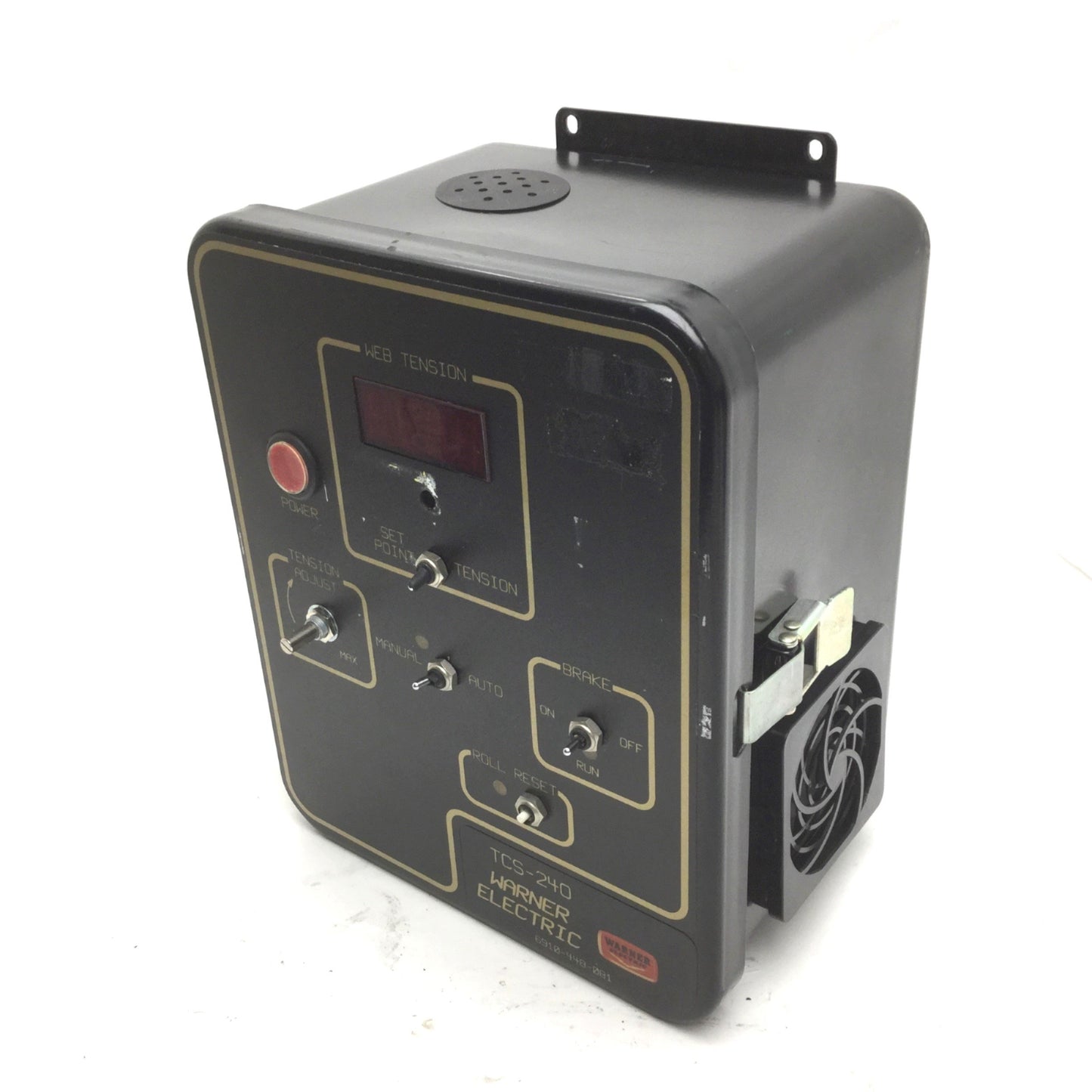 Used Warner TCS-240 Tension Adjustment Control Brake, Front Dimension: 10.5" x 8.5"