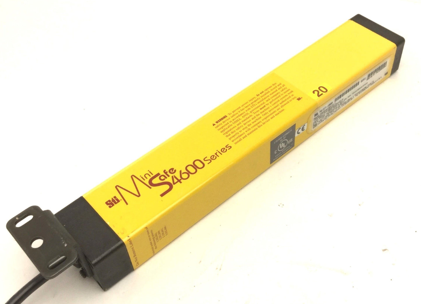 Used STI MiniSafe 4600 Series 70157-1000 Light Curtain, MS46-20-260-Q1-X Transmitter