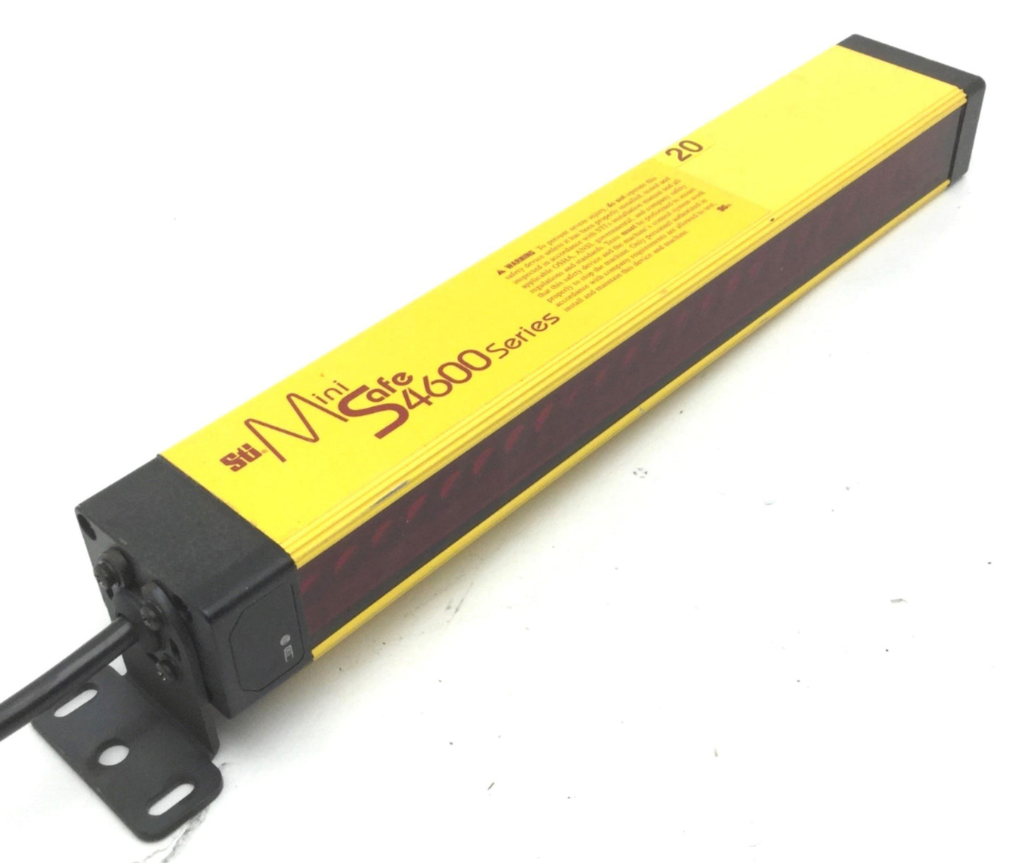 Used STI MiniSafe 4600 Series 70157-1000 Light Curtain, MS46-20-260-Q1-X Transmitter