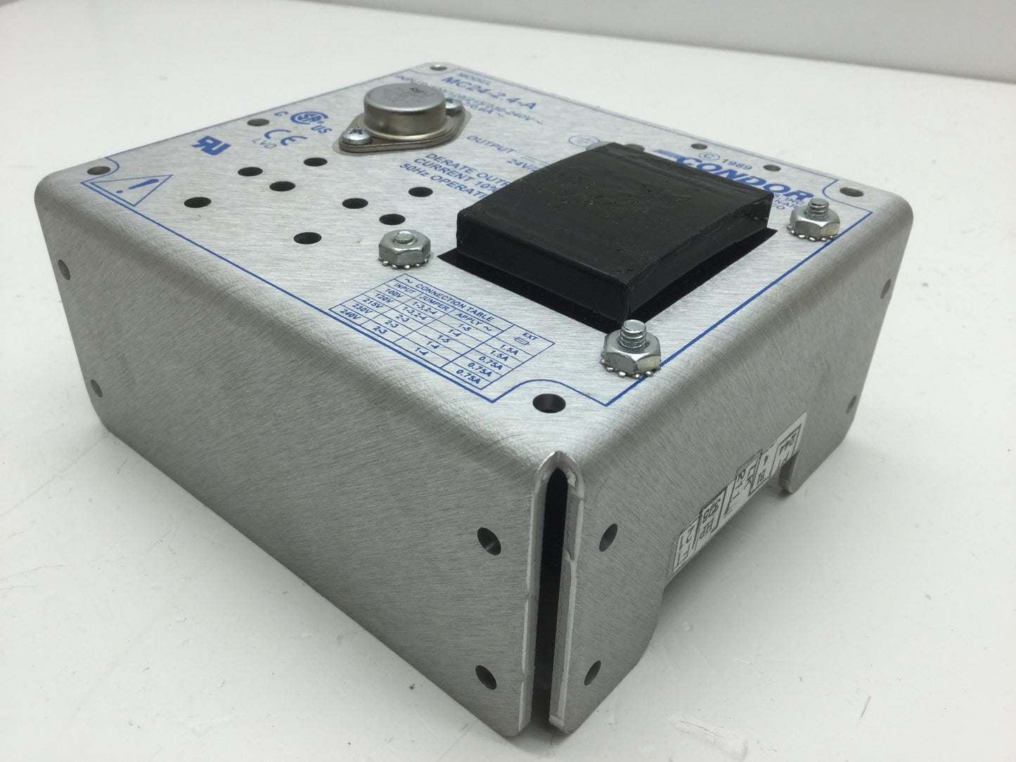 New Condor MC24-2.4-A Power Supply, Input: 100-240VAC, Output: 24VDC 2.4A