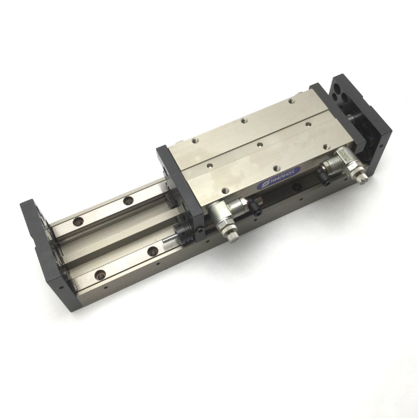 Used SCHUNK LM 200-H100 Pnuematic Linear Actuator, Stroke: 100mm, Table: 150mm x 70mm