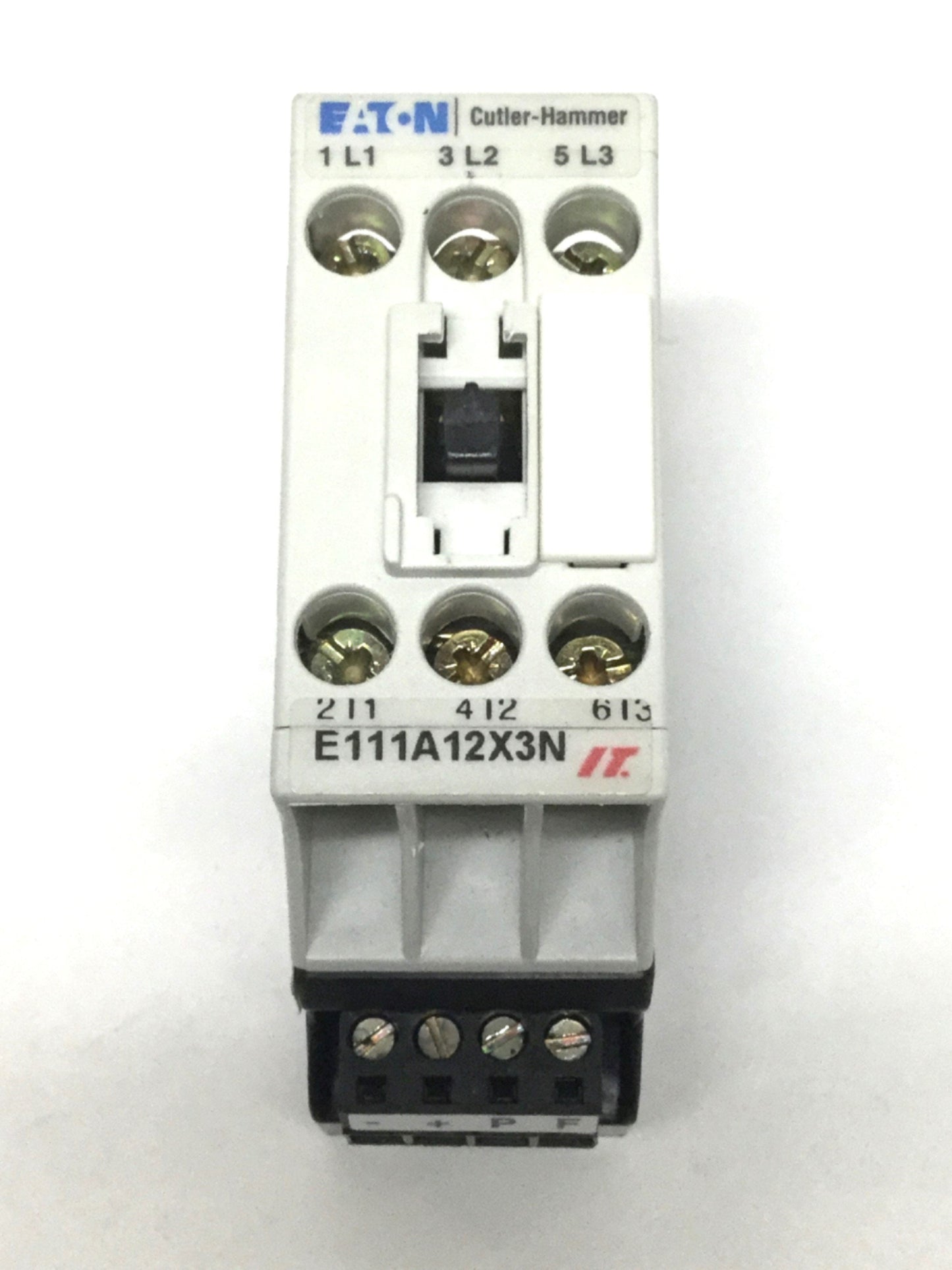 Used Eaton Cutler Hammer E111A12X3N Motor Control Contactor 12A 600VAC, 24VDC Coil