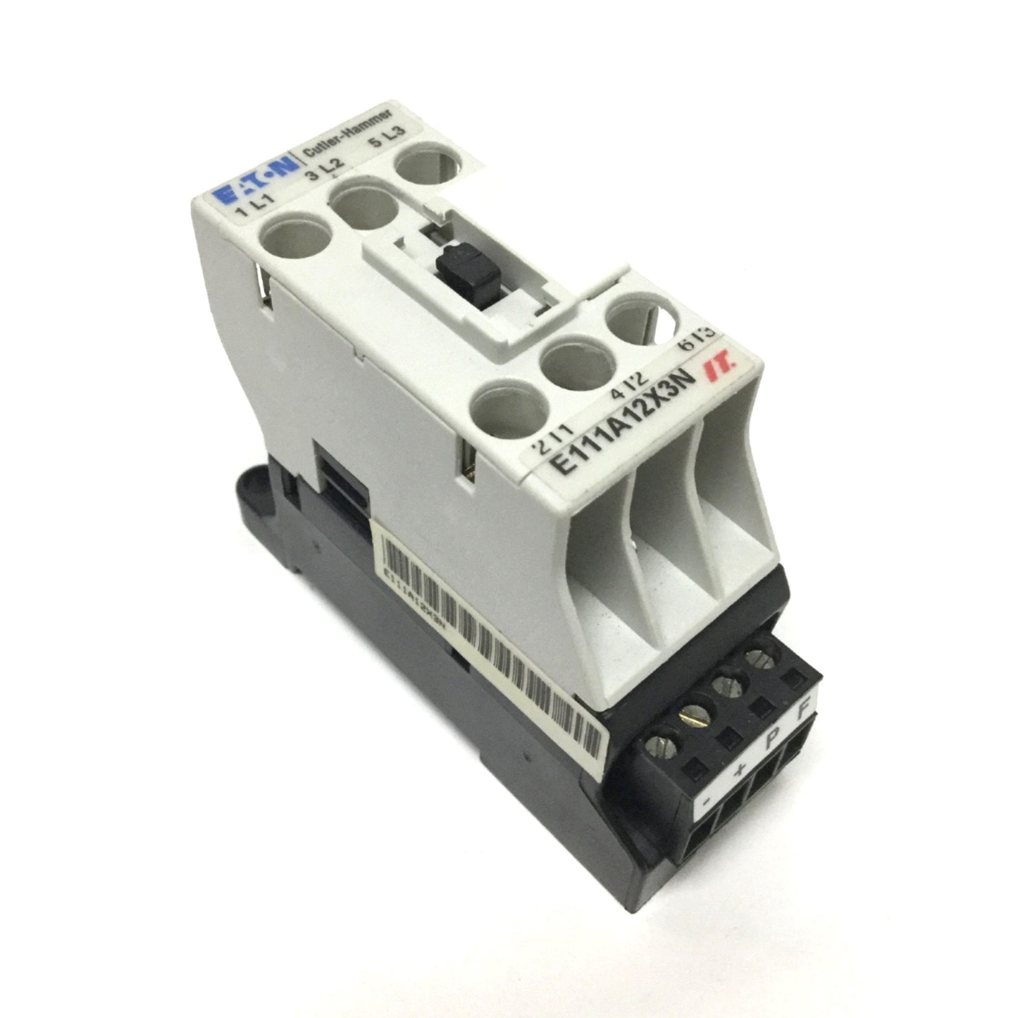 Used Eaton Cutler Hammer E111A12X3N Motor Control Contactor 12A 600VAC, 24VDC Coil