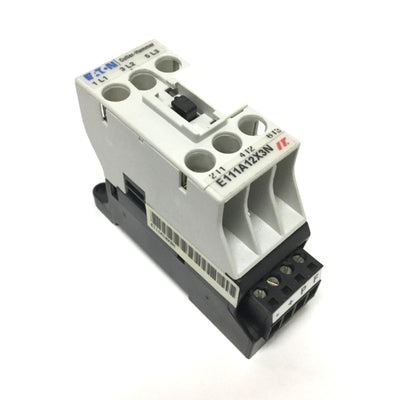 Used Eaton Cutler Hammer E111A12X3N Motor Control Contactor 12A 600VAC, 24VDC Coil