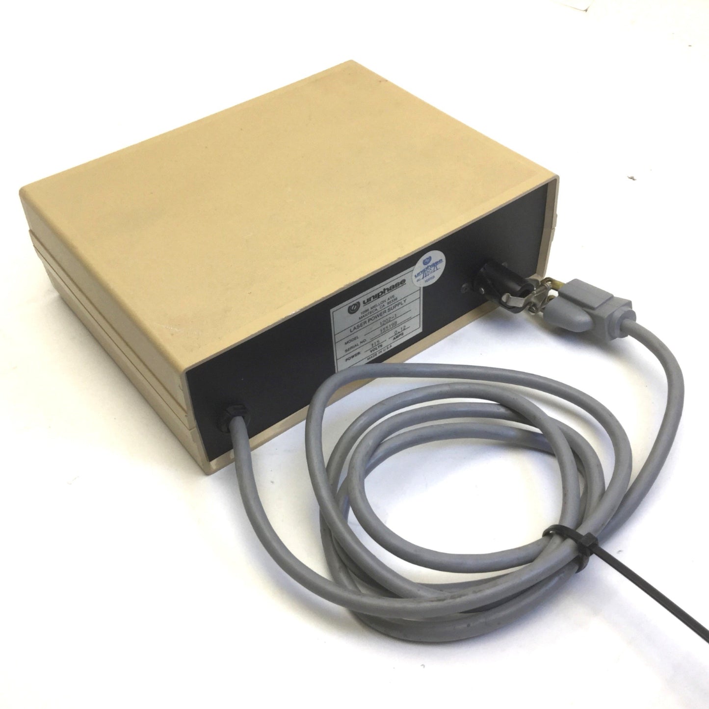 Used Uniphase 1202-1 Laser Power Supply, Power: 115V, Currents: 0.12A, *No Key*
